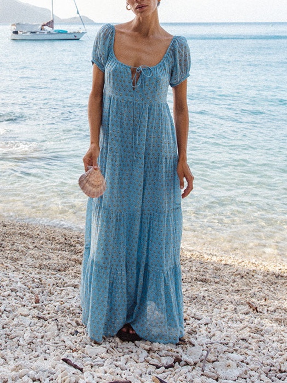 Daughters of India Sita Maxi Dress Bluebell 3XL